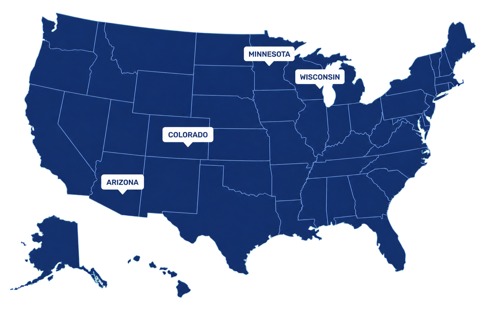 Map showing McCollum Crowley's Colorado service area